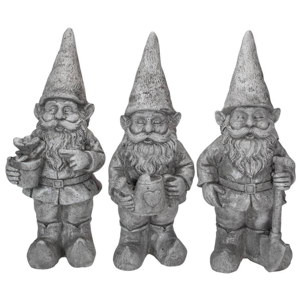Northlight Seasonal Gardening Gnome Statues - Set of 3
