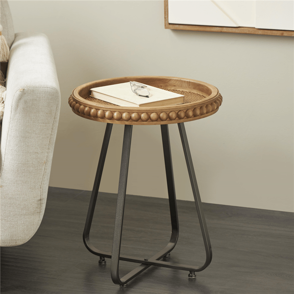 9th & Pike® Bohemian Brown Wood Accent Table