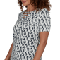 Petite Emaline Key Items Short Sleeve Abstract V Neck Blouse - image 5