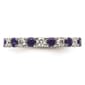 Pure Fire 14kt. White Gold Lab Created Blue Sapphire Band - image 1
