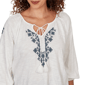 Womens Skye’s the Limit Summer Spice Embroidery Peasant Blouse - image 5