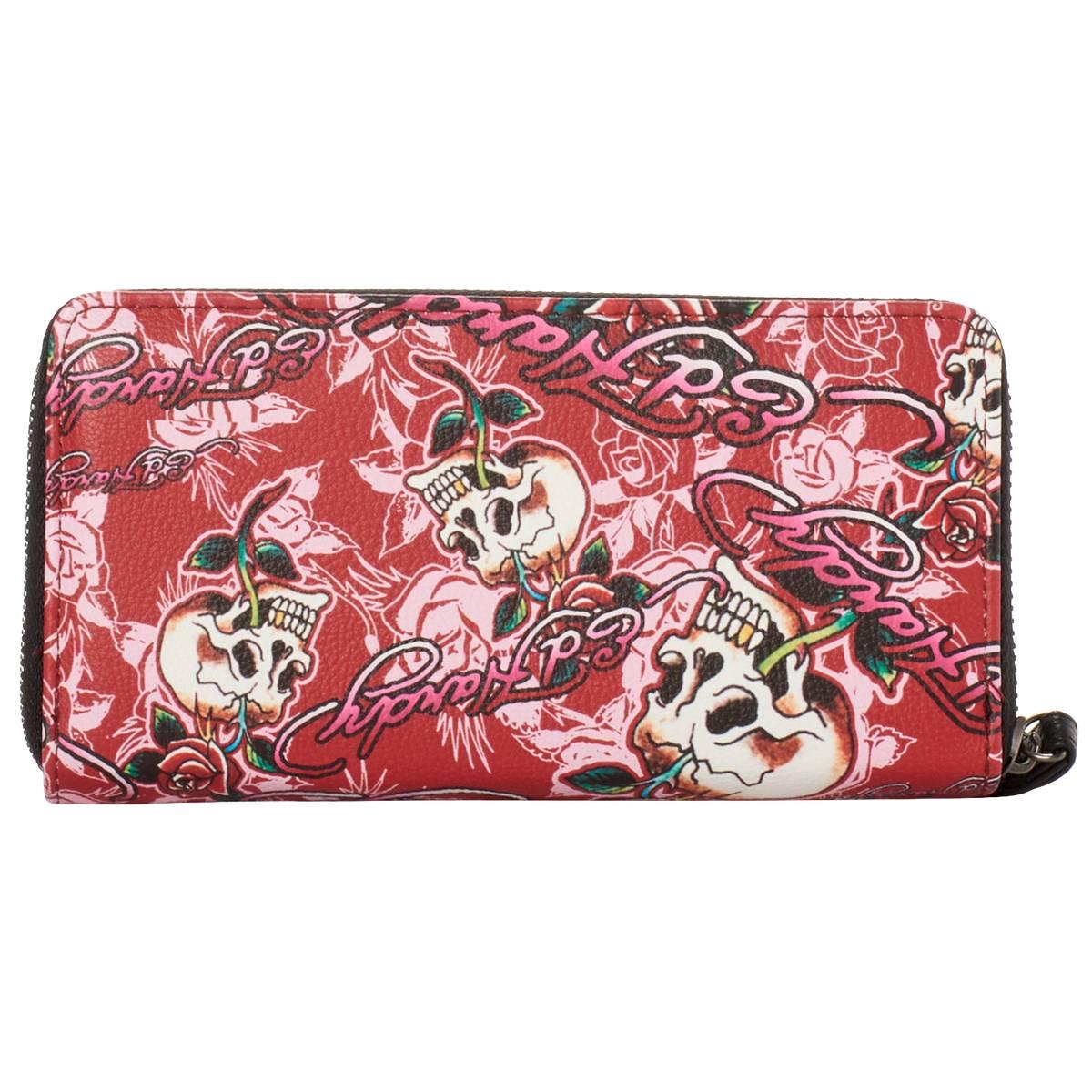 Womens Ed Hardy Heloise Zip-Around Wallet