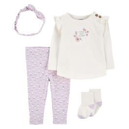 Baby Girl &#40;NB-12M&#41; Carters&#40;R&#41; 4pc. Little Loved Floral Set