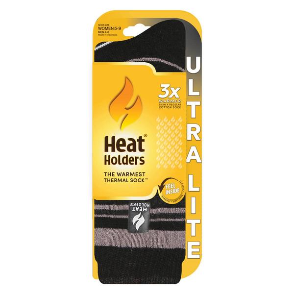 Womens Heat Holders® Ultra Lite Heather Stripe Thermal Crew Socks