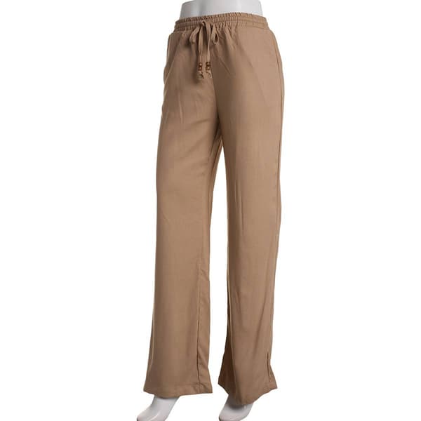 Juniors Love Tree Linen Beaded Drawstring Pants