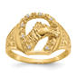 Mens Gentlemens Classics(tm) 14kt. Yellow Gold Horse Statement Ring - image 1