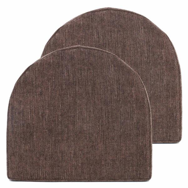 Sweet Home Collection U-Shape High-Density Chair Pads w/ Ties - image 