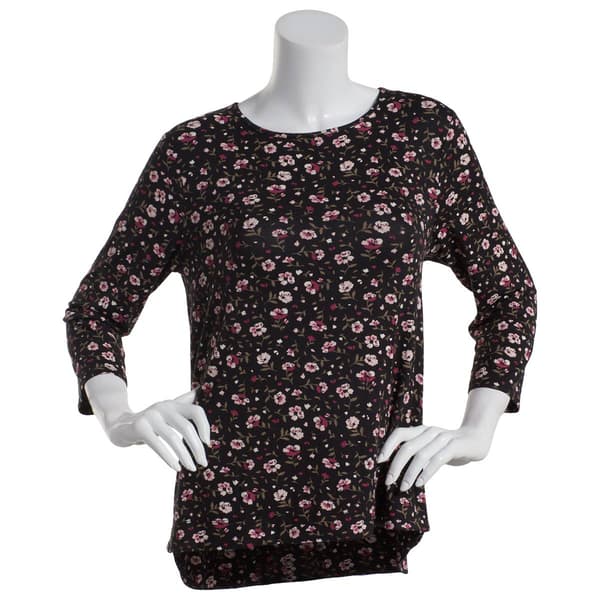 Womens Preswick & Moore 3/4 Sleeve Poppy Floral Tunic