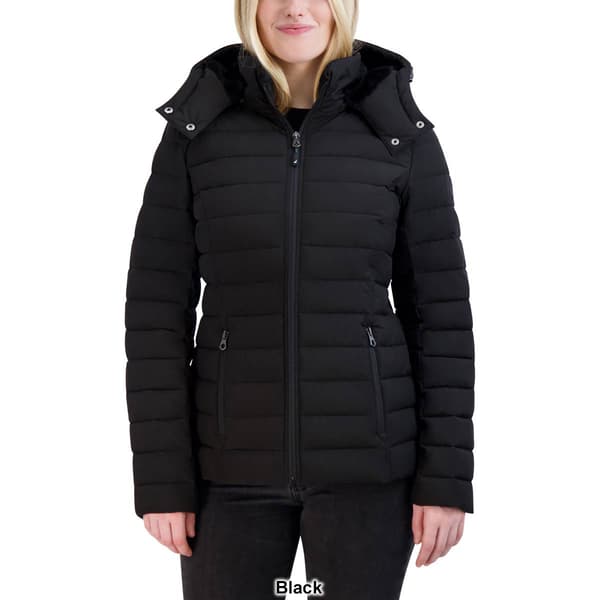 Womens Nautica Packable Jacket w/Faux Fur Lined Hood