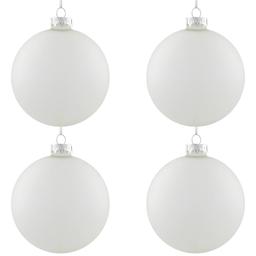 Northlight 4ct. Frosted Matte Glass Christmas Ornaments