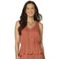 Womens Democracy Sleeveless V Neck Embroidered Button Down Blouse - image 1