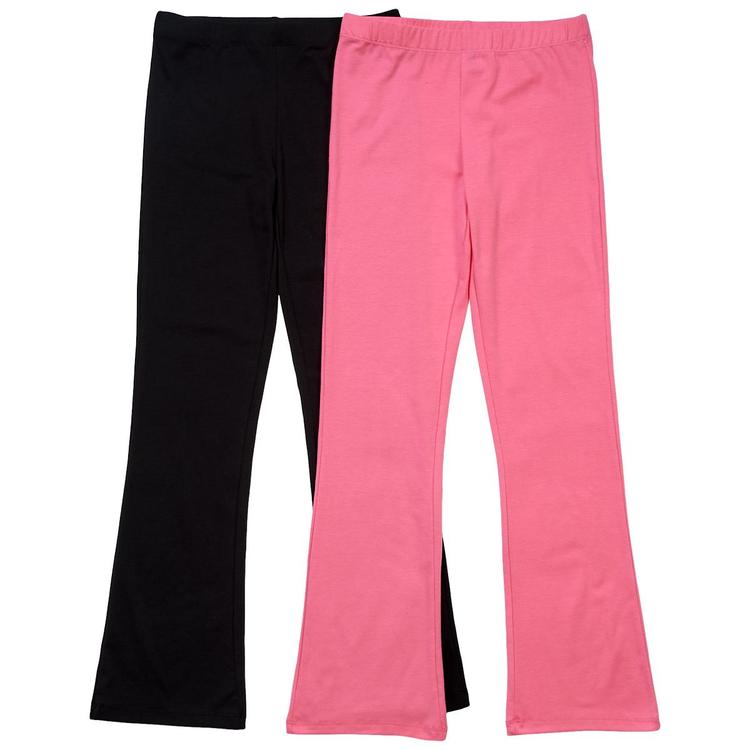 Girls (7-16) Sweet Butterfly® 2pk. Solid Flare Leggings
