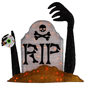 Northlight Black & Grey Lighted Tombstone Halloween Decoration - image 1
