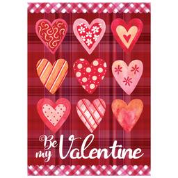 Northlight Seasonal Be My Valentine Plaid & Heart Garden Flag