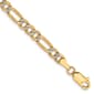 Mens Gold Classics(tm) 3.9mm. 14k Semi Solid Pave Figaro Bracelet - image 1