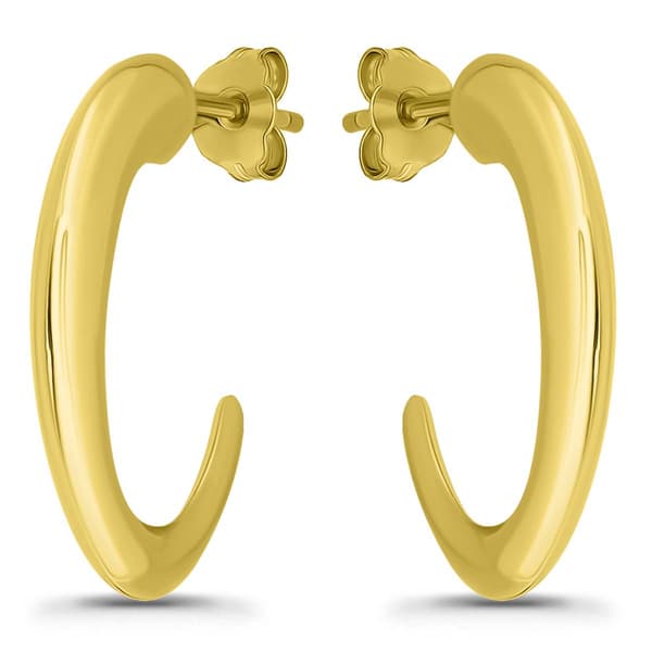 Designs by FMC Gold over Sterling Silver Half Hoop Earrings