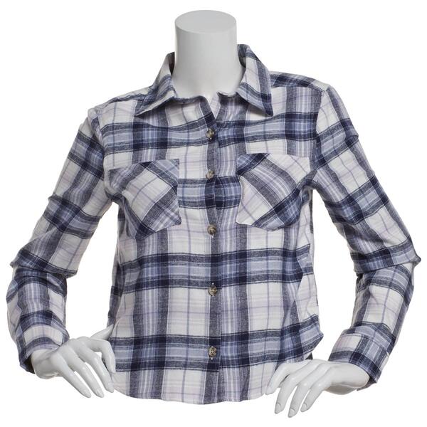 Juniors Wallflower Vermont Flannel Shirt - image 