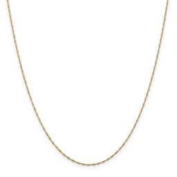 Unisex Gold Classics(tm) 1mm. 14k Singapore Chain 14in. Necklace