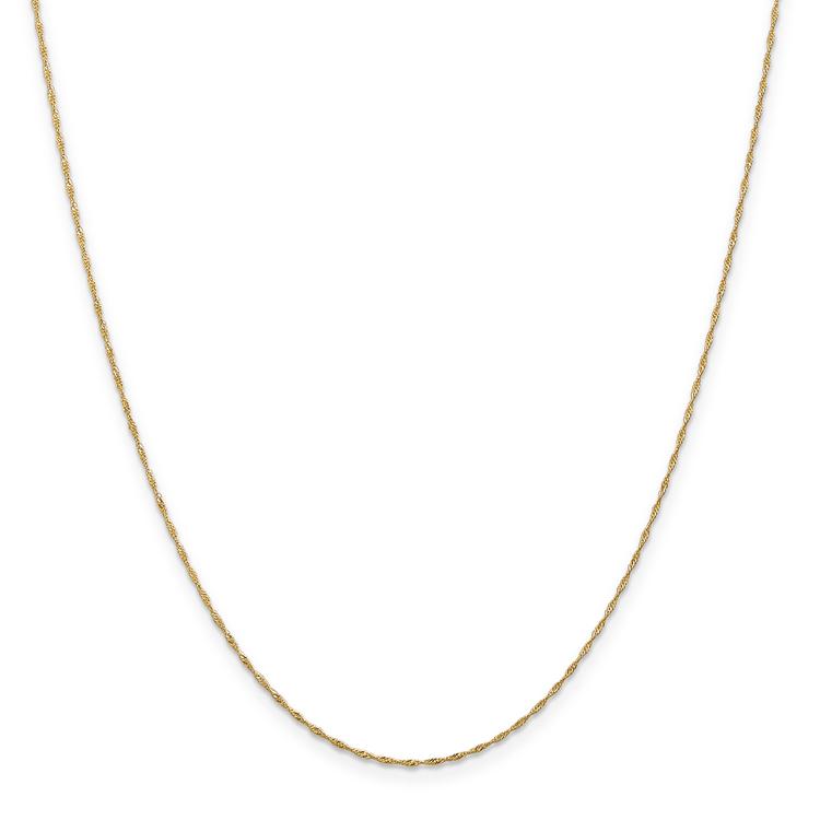 Unisex Gold Classics(tm) 1mm. 14k Singapore Chain 14in. Necklace