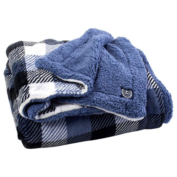 Chaps Plush to Sherpa Blanket - image 