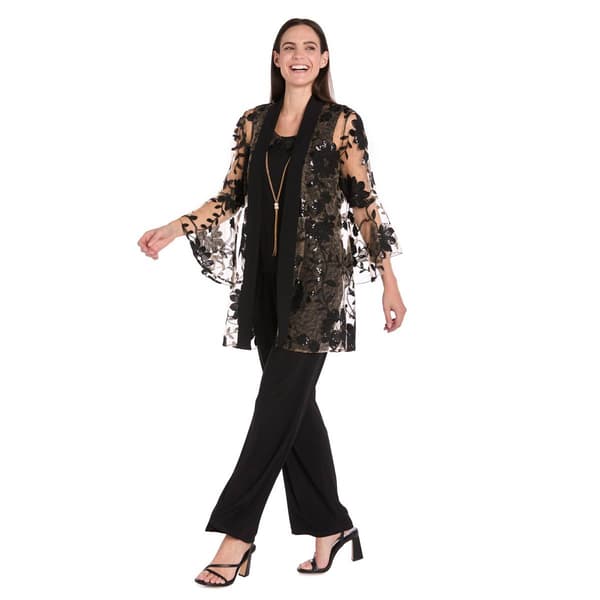 Womens R&M Richards 3pc. Floral Bell Sleeve Pants Set