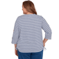 Plus Size Alfred Dunner El Paso Floral Stripe Side Ruched Blouse - image 2