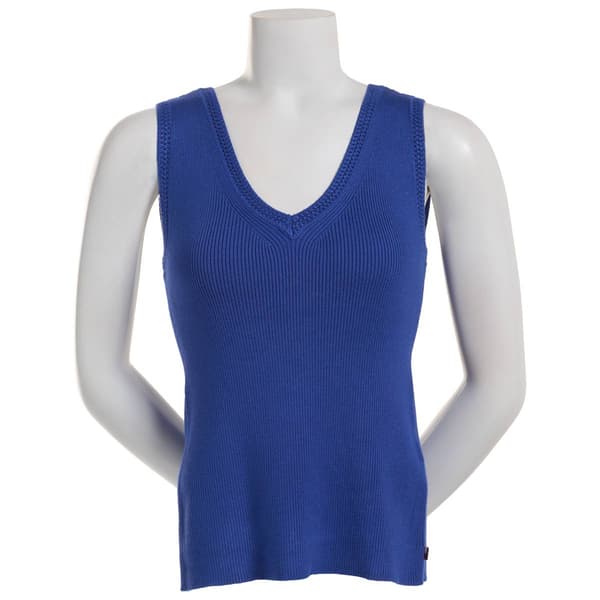 Womens Tommy Hilfiger Sport Sweater Tank Top w/Lattice Trim - image 
