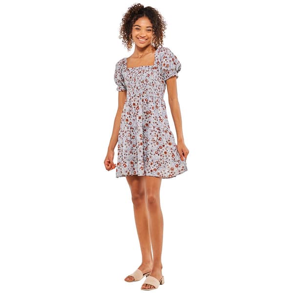 Juniors No Comment Canterbury Smocked A-Line Dress - image 