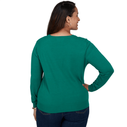 Plus Size Ruby Rd. Happy Holidays Mistletoe & Martinis Sweater