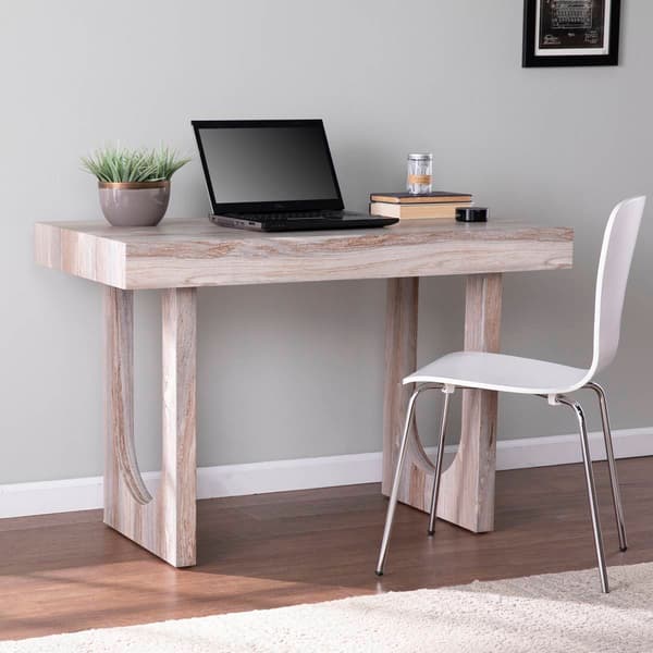 Southern Enterprises Chadkirk Faux Marble Writing Desk - image 