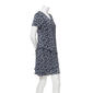 Petite Connected Apparel Short Sleeve Floral Bodre Shift Dress - image 4