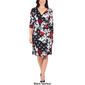 Womens NY Collection Tie Front Abstract Wrap Dress - image 4