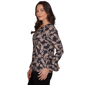 Womens Emaline Country Code Long Flounce Sleeve Paisley Blouse - image 4
