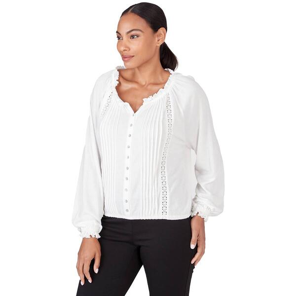 Womens Skye''s The Limit Contemporary Utility Solid Blouse