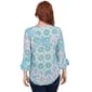 Womens Ruby Rd. Hello Spring Button Down Patchwork Blouse - image 2