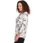 Womens Emaline Key Items 3/4 Sleeve Lattice V-Neck Blouse - image 3
