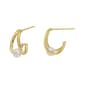 Candela 14kt. Yellow Gold Freshwater Pearl Hoop Earrings - image 1
