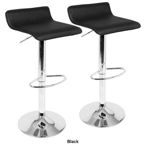 LumiSource Ale Contemporary Adjustable Bar Stools - Set of 2