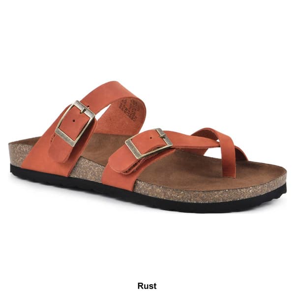 Womens White Mountain Gracie Slide Footbed Sandals