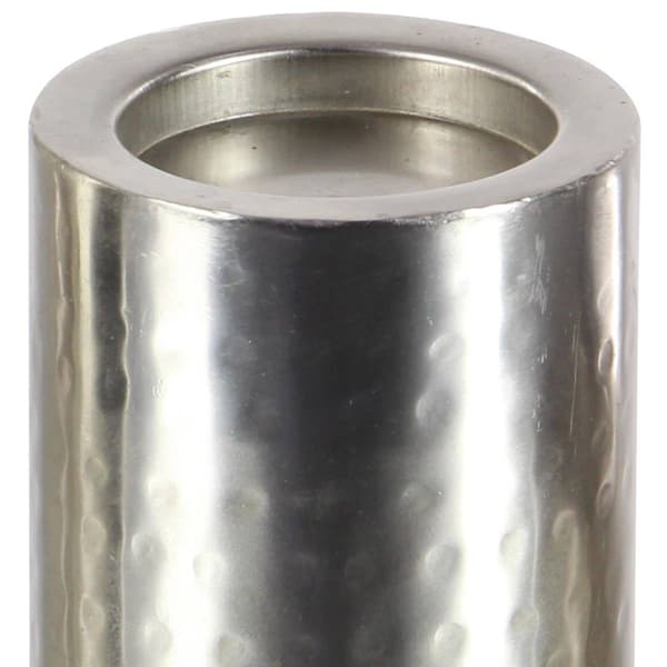 9th & Pike&#174; Silver Hammered Metal Candle Holders - Set of 3