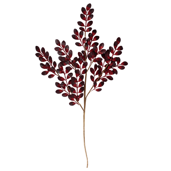 Northlight 37in. Glittered Leaves Artificial Christmas Spray - image 