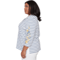 Plus Size Alfred Dunner Classics 3/4 Sleeve Stripe Bird Blouse - image 4