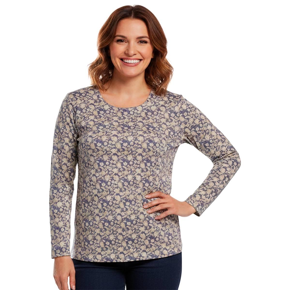 Petite Hasting & Smith Long Sleeve Cluster Ditsy Floral Tee