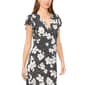 Womens MSK Short Flutter Sleeve V Neck Floral Midi Dress - image 4