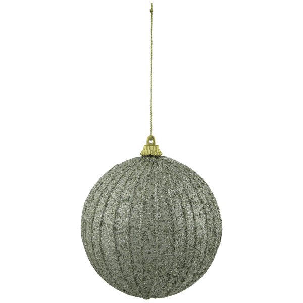 Northlight Holographic Glitter Tea Green Christmas Ball Ornament