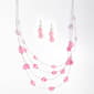 Ashley Cooper(tm) Four Row Tonal Pink Bead Necklace & Earring Set - image 1
