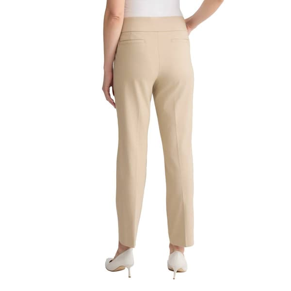 Womens Jones New York Pull On Wide Waistband Straight Ankle Pants
