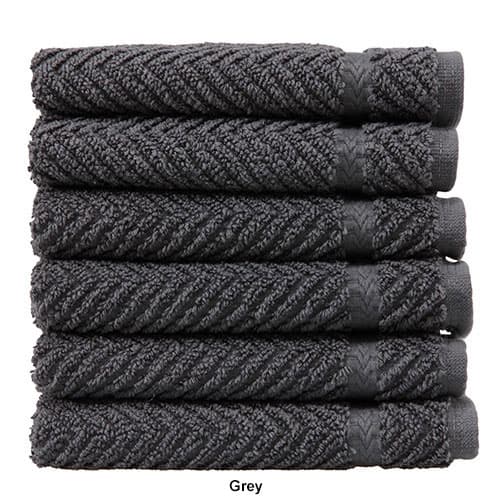 Linum 6pc. Herringbone Washcloths Set