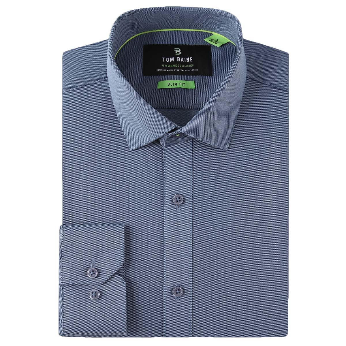 Mens Tom Baine Slim Fit Performance Dress Shirt