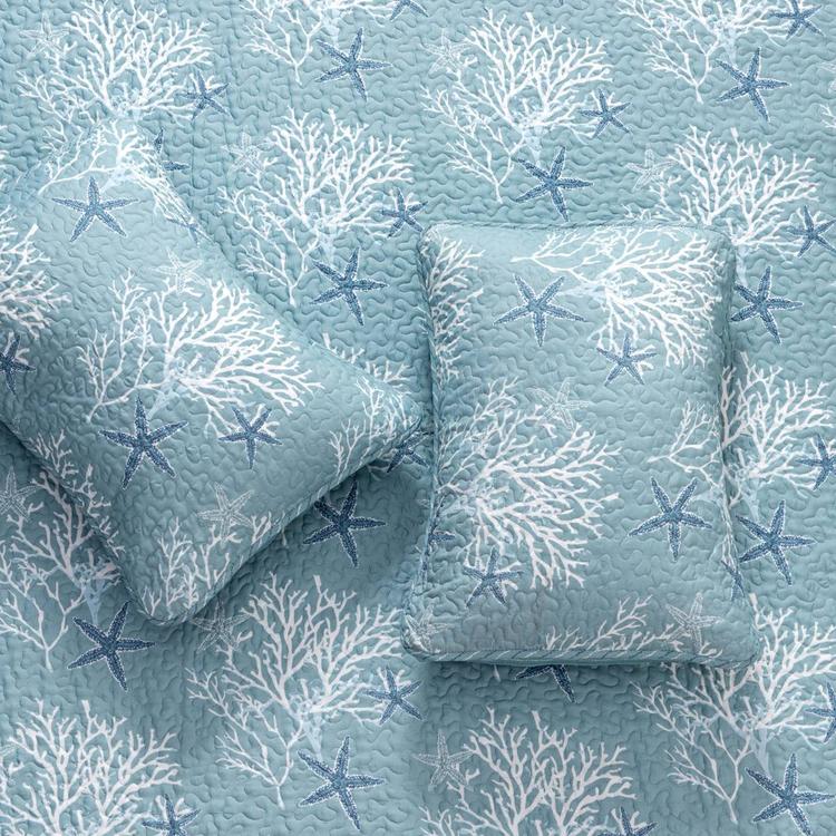 FreshFolds 3pc. Reversible Coastal Themed Quilt Set